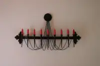 Vintage Medieval Wall Sconce with Candles