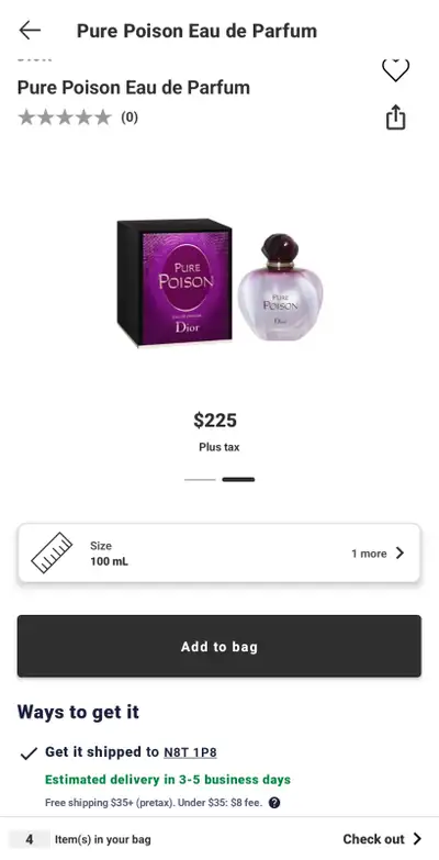 Brand new womens Dior pure poison 100ml  parfum, View more