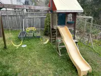 Outdoor play structure swing set