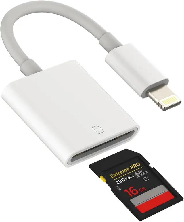 SD Card Reader for iPhone Camera Memory Lightning Adapter Access in General Electronics in Ottawa - Image 3