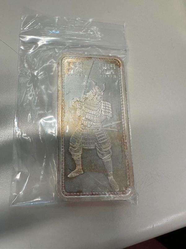 10 oz Silver Samurai Bar 999 in Other in City of Toronto