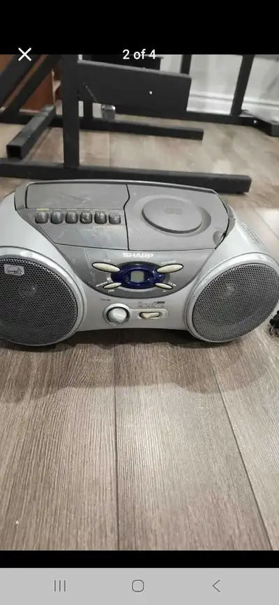 vintage Sharp QT-CD210 portable stereo boombox., View more