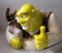 Vintage 2004 Shrek & Donkey Talking Cookie Jar