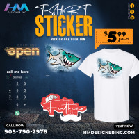 Any T-Shirt Sticker design that resonates with your style !