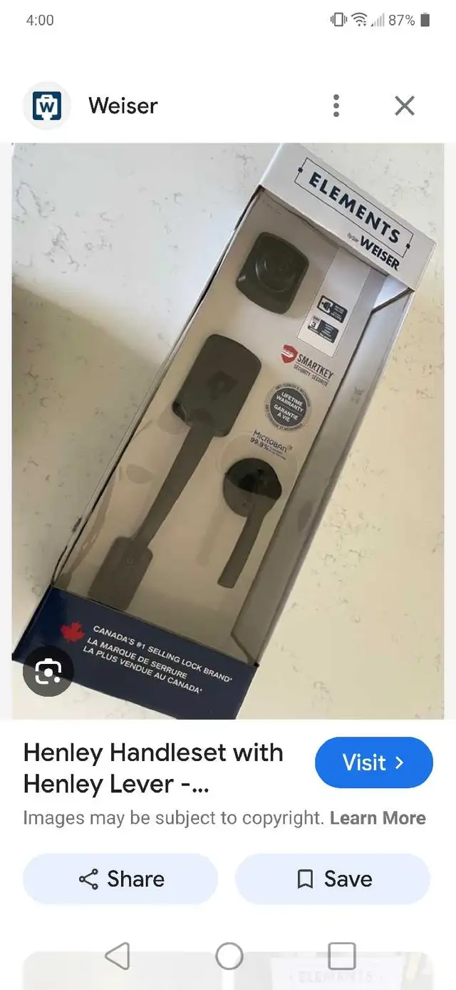 Exterior Door Handle in Windows, Doors & Trim in Summerside - Image 2