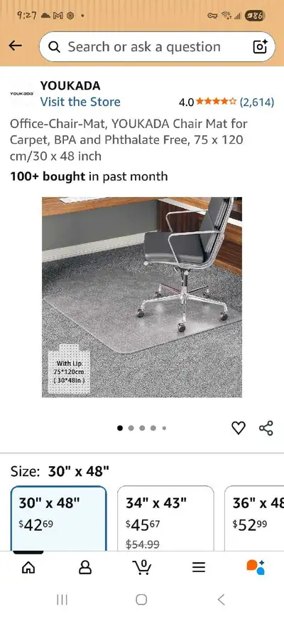 YOUKADA Chair Mat, View more