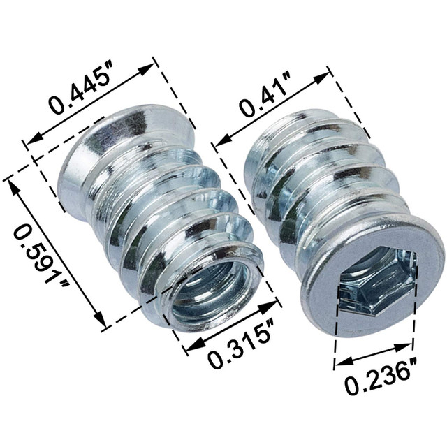 40 Pack Threaded Insert Nutsert, 1/4"-20 x 15mm in Hardware, Nails & Screws in Calgary - Image 2