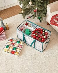 Christmas Ornament Storage / Organizer (Green)