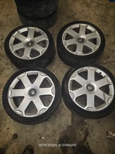 For sale Bridgestone blizzak 245/40 r18 5x112 Oem audi s4 b6 b7 wheels 57.1 hub Tires are new in gre...