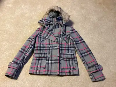 GIRLS. BLUENOTES PLAID JACKET WITH DETACHABLE HOOD, View more