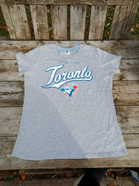 Women's Licensed Toronto Blue Jays T-Shirt, Size L, Machine Wash