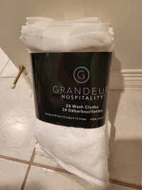 Wash cloths 24 pack- Grandeur hospitality- BRAND NEW