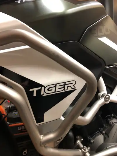Up for sale is my 2023 Triumph Tiger 900 Rally Pro with just over 18,000 kms. It has the matte green...