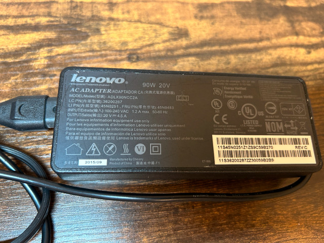 Genuine Lenovo 90W 20V 4.5A Laptop Charger for Lenovo Thinkpad in Laptop Accessories in City of Toronto