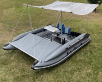 13' NEW Inflatable Catamaran Pontoon Boat Crabzz T395
