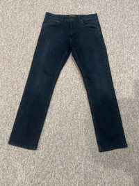Men’s dark blue jeans 36” by 33”