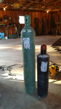 Oxygen and acetylene bottle for sale