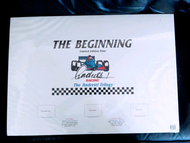 RARE 1993 Andretti Racing Ltd Edition Print The Beginning  in Arts & Collectibles in Trenton - Image 2