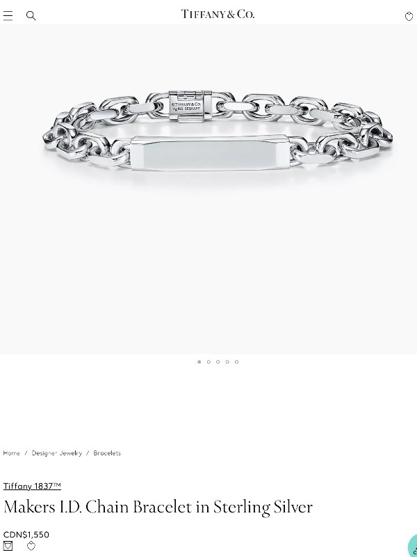 Tiffany’s Bracelet ,new in box in Jewellery & Watches in Vernon