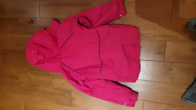Excellent condition. Pink ski jacket Snow skirt Columbia omni heat Outgrown