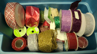 Ribbon, Christmas and other for trees, wreaths, etc.