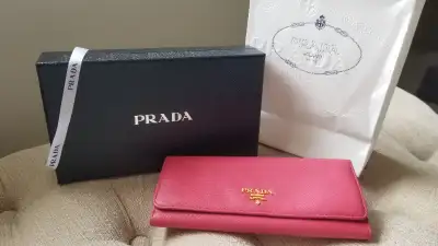 Prada Long Wallet Peony Pink (100% Authentic), View more