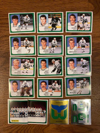 1988-89 Hartford Whalers Panini hockey stickers team set(16)