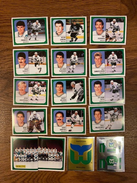 1988-89 Hartford Whalers Panini hockey stickers team set(16) in Hobbies & Crafts in City of Toronto