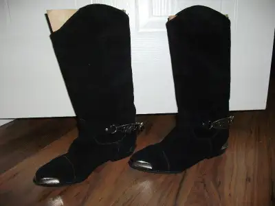 Botte Cow-boy suède noir femmes, View more