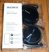Sony MDR-ZX310AP Foldable Headphones with Inline Mic New in Box