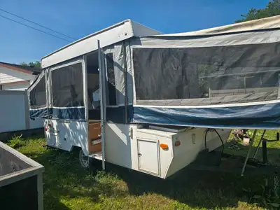 96 Dutchman tent trailer lights heater stove fridge work as they should stove can be used inside or...