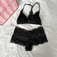 Victoria's Secret Lace Black Bralette and underwear set (NEW)