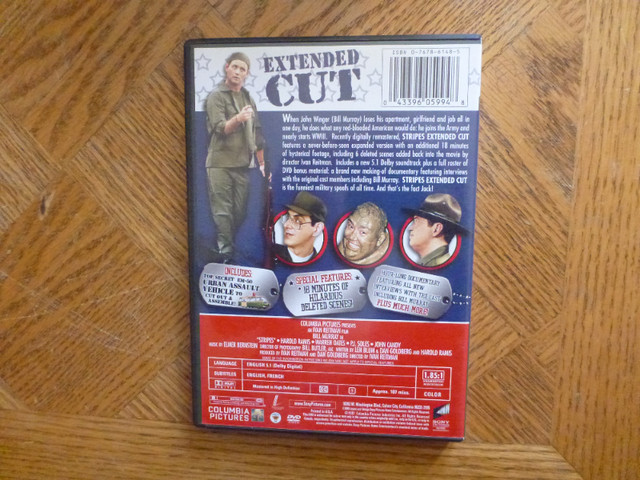 Stripes Extended Cut   DVD   mint  $5.00 in CDs, DVDs & Blu-ray in Saskatoon - Image 2