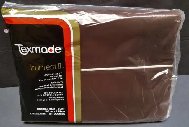 New chocolate brown no-iron full flat double bed sheet in Bedding in City of Toronto - Image 2