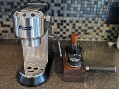 DeLonghi dedica espresso machine mint condition with accessories, View more