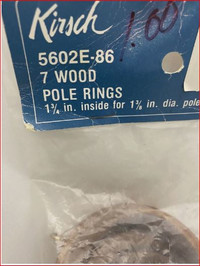 Kirsch Wood Pole Rings Fits 1-3/8" Pole 5602E.086 brown