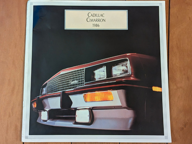 1986 Cadillac Cimarron Dealership Brochure, GM Canada in Arts & Collectibles in Bedford
