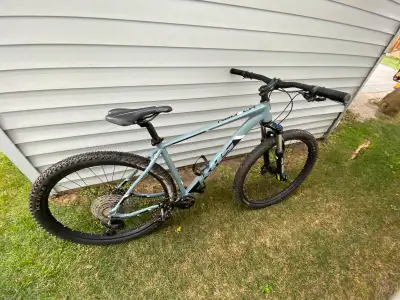 Colour Gray. Accent Colour Black. 19 inch Aluminum frame. Hydraulic Disk brakes. Works good. Might n...