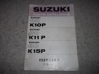 1968 Suzuki  80cc  Parts Catalogue for the  K10P,  K11P,  K15P