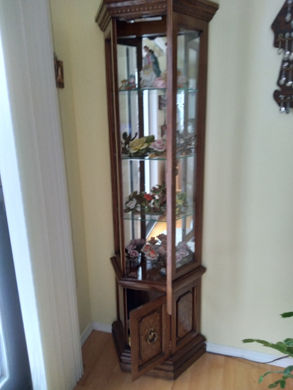ANTIQUE CURIO CABINET in Hutches & Display Cabinets in Winnipeg - Image 3
