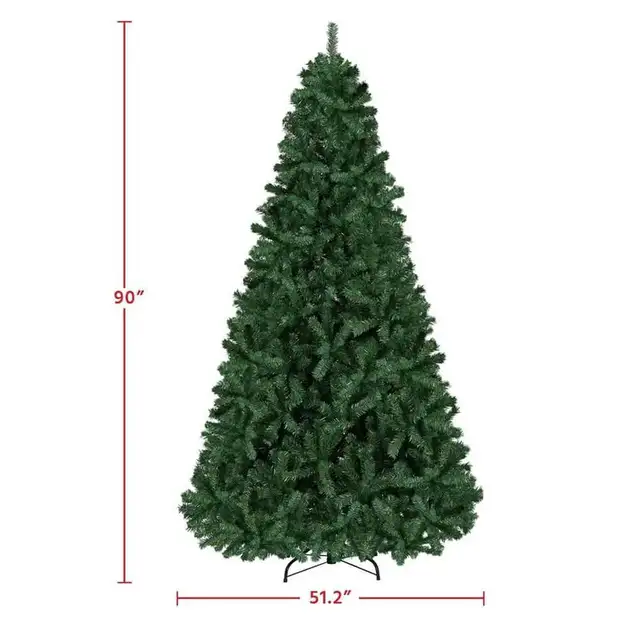 7.5’ Artificial Green Christmas Tree, 7.5’ Hinged Spr in Home Décor & Accents in Markham / York Region - Image 2