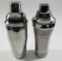 Stainless steel cocktail shakers (2)