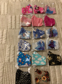 Children's face masks-3-6 years $3. 00 - 7-12 years -$4.00