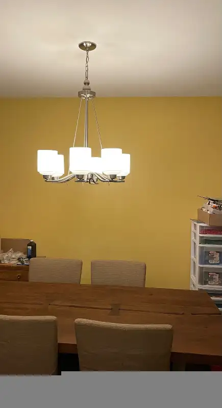 Brushed Nickel Chandelier in Indoor Lighting & Fans in Hamilton - Image 3