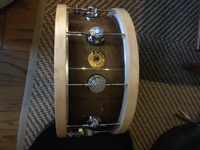 DW Snare drum. Jazz series. Root beer colour. Maple hoops., View more