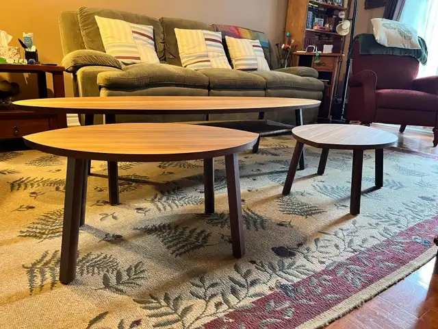 IKEA STOCKHOLM Coffee Table – Walnut Veneer (3 pieces) in Coffee Tables in Ottawa - Image 3