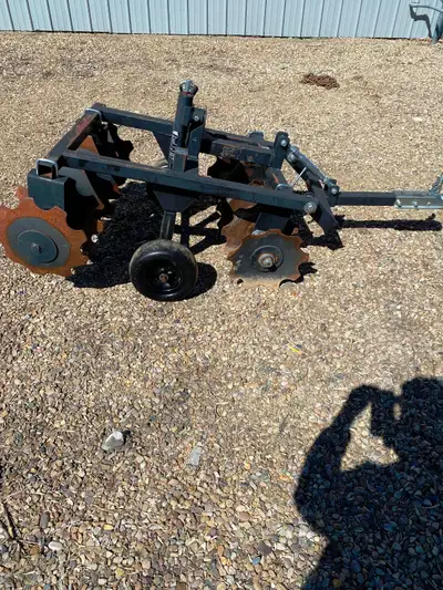 Used Disc Harrow for ATVs, UTVs, or Garden Tractors Appears to be approx 40 inches working width ATV...