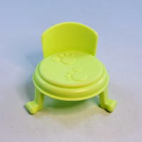 Fisher Price Little People Green Stool Chair Dog Paw Prints Read