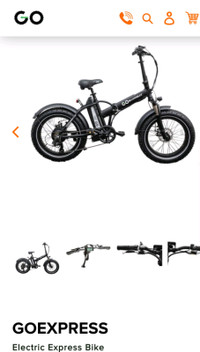 Go Express    Power Electric Foldable Bicycle -  Brand New