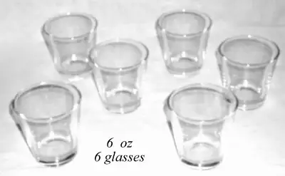 6 clear glasses, 6 oz, stackable, whiskey, cocktail, mixes, iced, View more